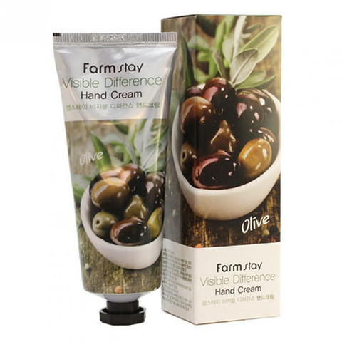 Farmstay Visible Difference Hand Cream Olive - Крем для рук с экстрактом оливы