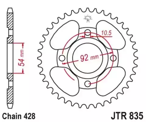 Звезда ведомая JTR835 50