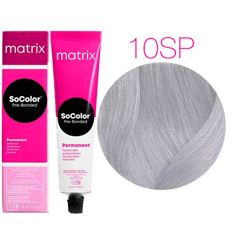 Matrix SoColor Pre-Bonded 10SP очень-очень светлый блондин серебристый жемчужный, стойкая крем-краска для волос с бондером