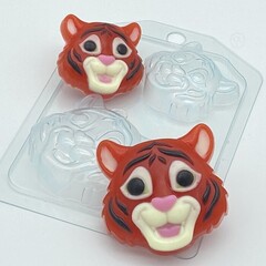 Форма пластиковая Тигр Мультяшная морда МИНИ