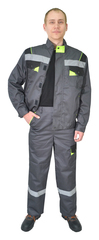 Куртка Респект Респект, тк.смес.пл.240г/м2, цвет серый, черный, лим.
