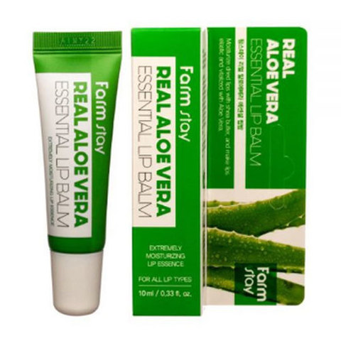 FarmStay Real Essential Lip Balm - Бальзам для губ суперувлажняющий с алоэ вера