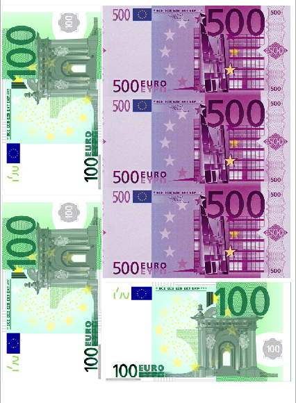 Размер евро купюры. 100 Евро купюра. 100 Евро для печати. Евро картинка для печати. Евро купюра для печати.