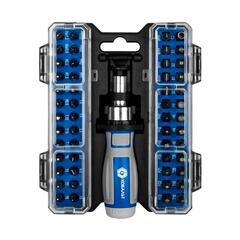 Отвертка рукоятка КОБАЛЬТ с набором бит, 53 пр., CR-V (25 бит, 26 бит для точн.работ + адаптер) (915-076)