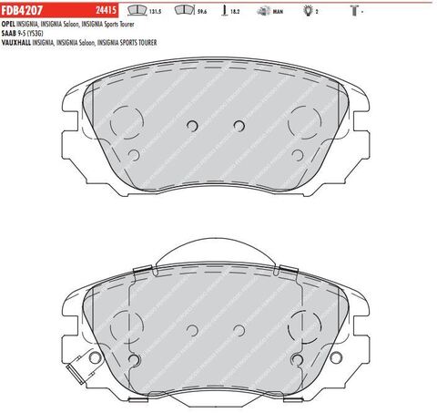 FDB4207 Тормозные колодки дисковые
