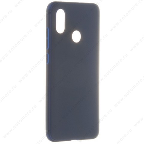 Накладка силиконовая Soft Touch ультра-тонкая для Xiaomi Mi 8 синий