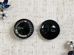 Пуговицы шубные, d 3 см, чёрный