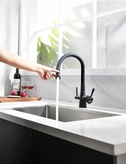 Смеситель для кухни с подключением к фильтру с питьевой водой Lemark Comfort - LM3075BL