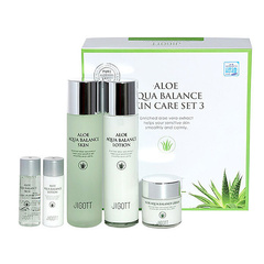 Набор уходовых средств для лица с алоэ JIGOTT Aloe Aqua Balance Skin Care
