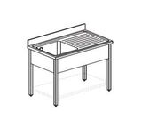 фото 1 ВАННА МОЕЧНАЯ APACH CHEF LINE LS137-55RWSH на profcook.ru