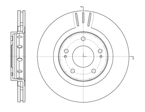 Диск тормозной вентилируемый G-brake  GR-20274