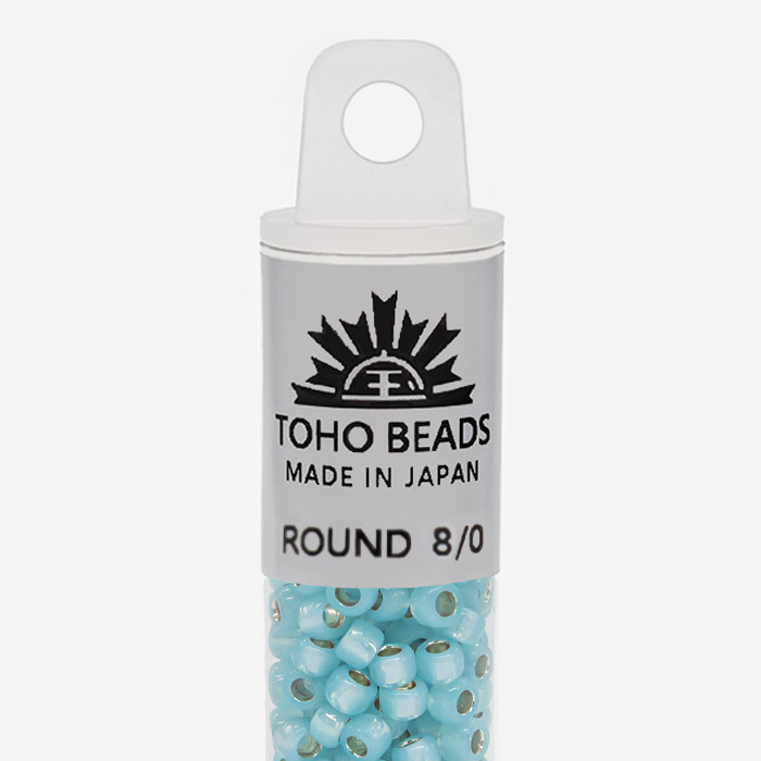 Японский бисер TOHO Round 8/0 (№PF2117), с внутренним серебрением, полупрозрачный глянцевый