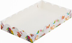 Коробка для печенья и пряников 200*200*35 мм (ПАСХА)