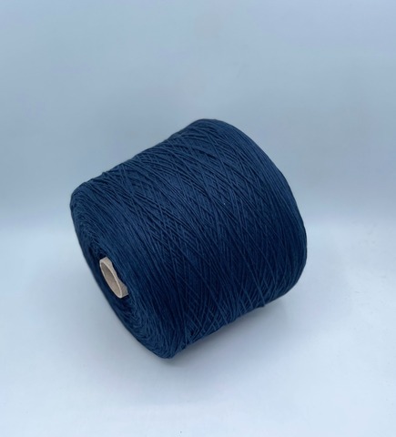 Бобинная пряжа (пр.Италия), art.Cotone, 350м/100 гр. 100%Хлопок, цвет-Морская глубина , арт.34777