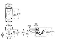 7346477000	 УНИТАЗ ПОДВЕСНОЙ ROCA  THE GAP с сиденьем