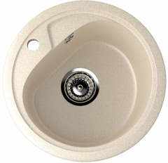 ULGRAN U-500  Круглая мойка с отверстием под смеситель