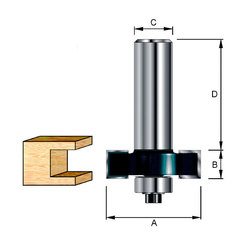 Кромочная фальцевая фреза 38х32х12,7х12 мм Makita D-11536