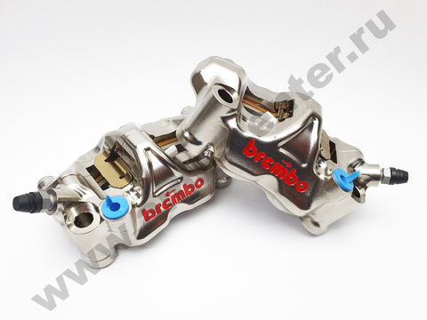 220B01010 К-кт торм. суппортов Brembo Racing GP4-RX 108мм Nichel (составной, фрезерованный 4*32мм)