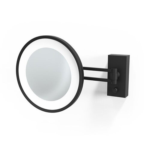 Decor Walther 0122160 Decor Walther BS 36 LED Косметическое зеркало 22см, подвесное, увел. 3x, подсветка LED, цвет: черный матовый