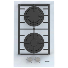 Газовая варочная панель Korting HGG 3825 CW, с электроподжигом, газ-контролем, 2 конфорки Газовая варочная панель Korting HGG 3825 CW, с электроподжигом, газ-контролем, 2 конфорки
