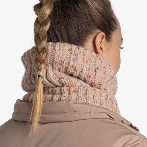 Картинка шарф-труба Buff Neckwarmer Knitted Polar Kim Pale Pink - 5