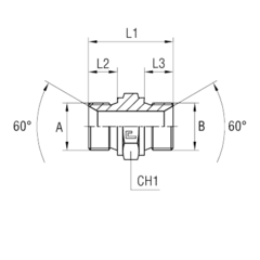 Соединение P M 14х1.5 22х1.5 CAST