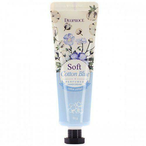 Deoproce Hand Крем для рук парфюмированный с экстрактом хлопка Deoproce Soft Cotton Blue Perfumed Hand Cream