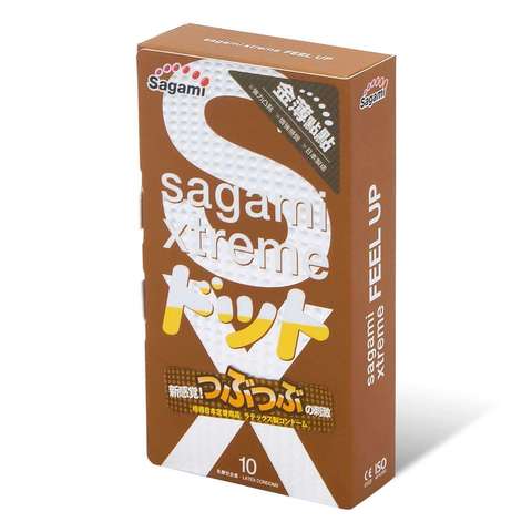 Презервативы Sagami Xtreme Feel Up с точечной текстурой и линиями прилегания - 10 шт. - Sagami Sagami Xtreme Sagami Xtreme Feel Up №10