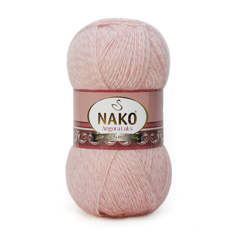 Пряжа Nako Angora Luks 21356 розовая пудра(уп. 5 мотков)