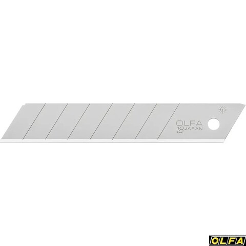 OLFA 18 мм, 10 шт, в боксе, сегментированные лезвия (OL-LB-10)