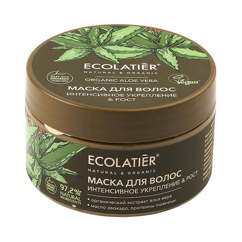 Ecolatier green ORGANIC ALOE VERA  Маска для волос Интенсивное укрепление & Рост , 250мл