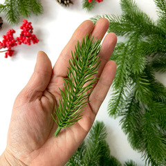 Еловая лиана искусственная, пушистая, 1,8 м длина, около 120 лапок, набор 1 шт
