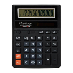 Калькулятор настольный Basir 12 Bit, двойное питание, LCD, 19*14.7*3 см, чёрный