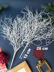 Букет, искусственная зелень, цвет Белый, 43 см, набор 2 букета