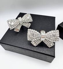 32284- Серьги клипсы БАНТЫ в стиле Alessandra Rich