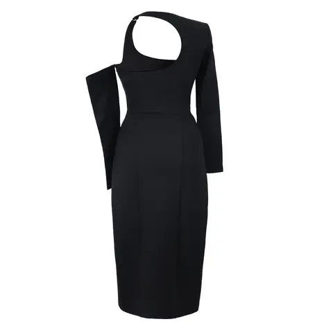 Платье с вырезом на плече KISLOVA