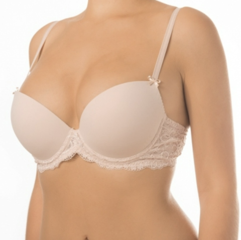 Lisse Бюстгальтер FP-008 серебристый пион 75D (формованная чашка Push-up)