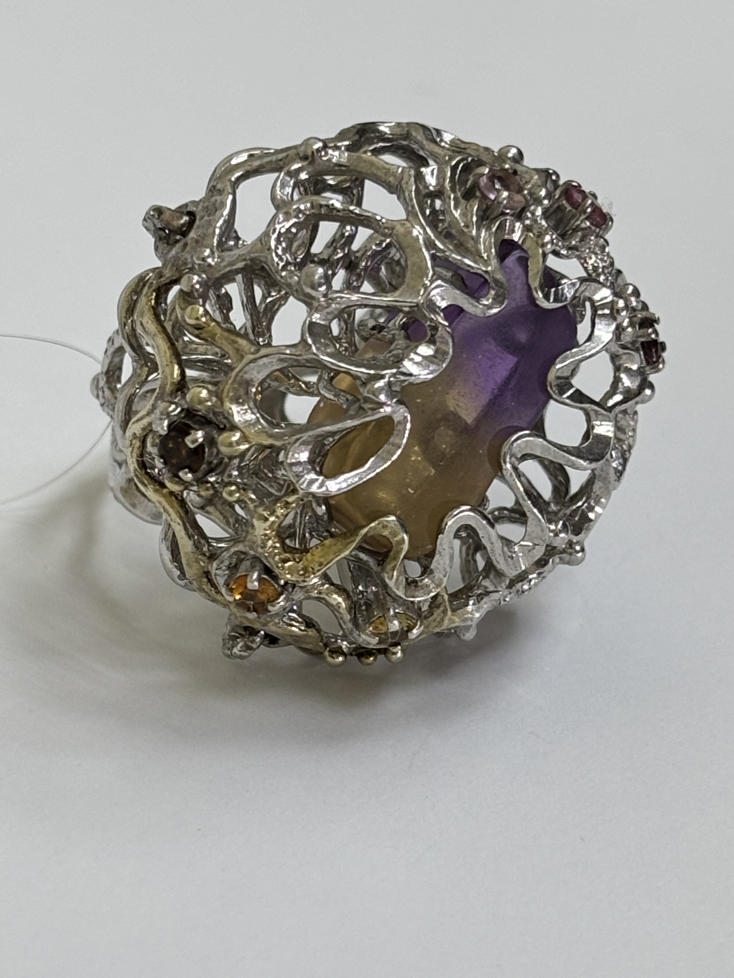 Аметрин  (кольцо из серебра)