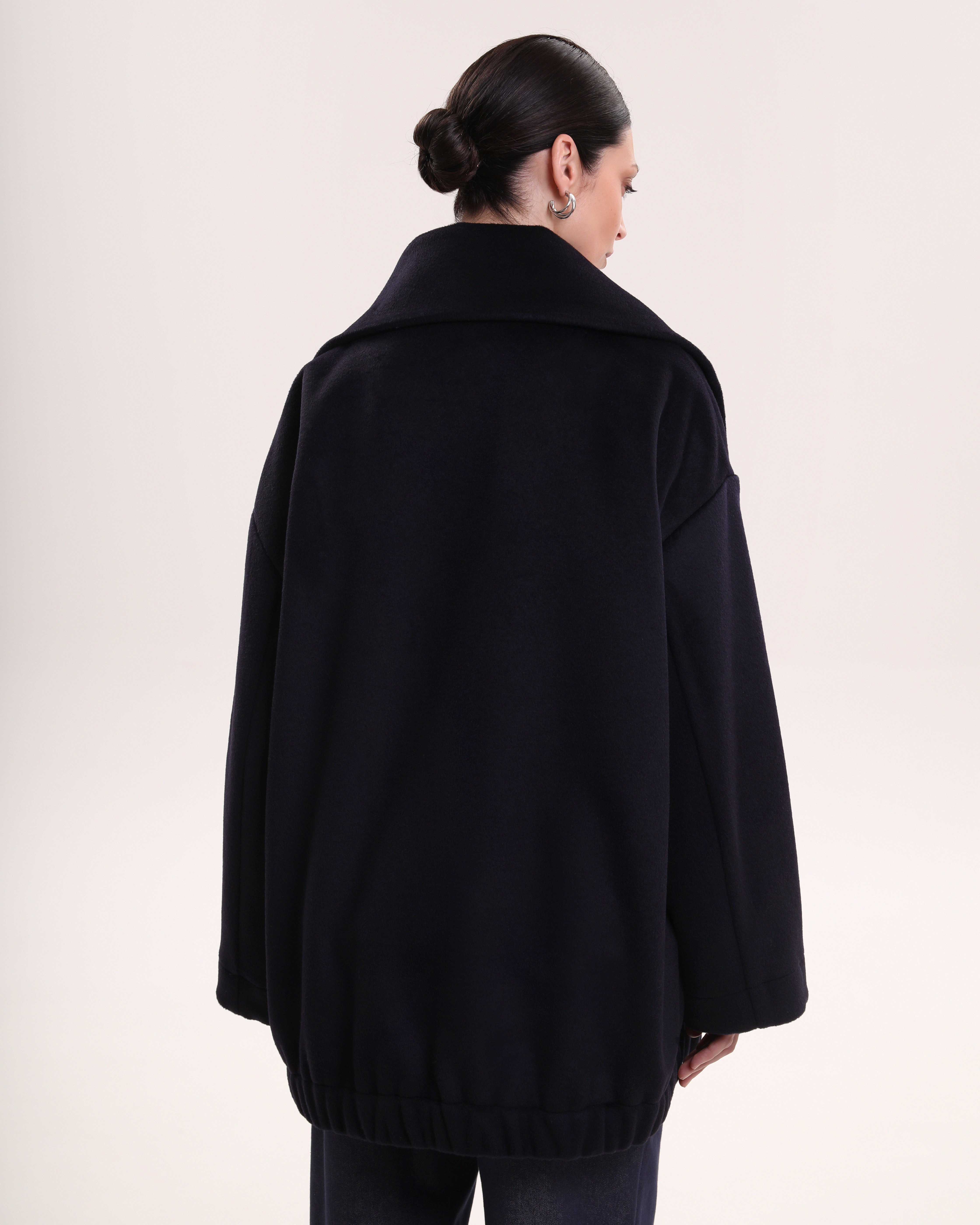 Пальто-бомбер чернильный