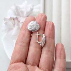 Швензы Ракушки 17 мм с английским замком, родий, Ш134