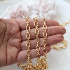 Цепочка 9*6 мм, позолота, 50 см, А216