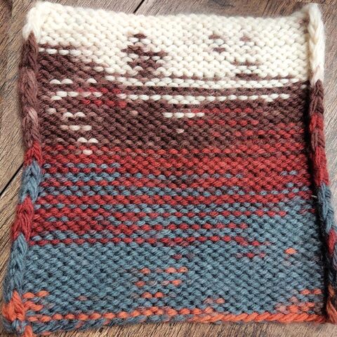 Меринос кардный FIL-3 STRIPE 200 серо-бело-коричневый секционный