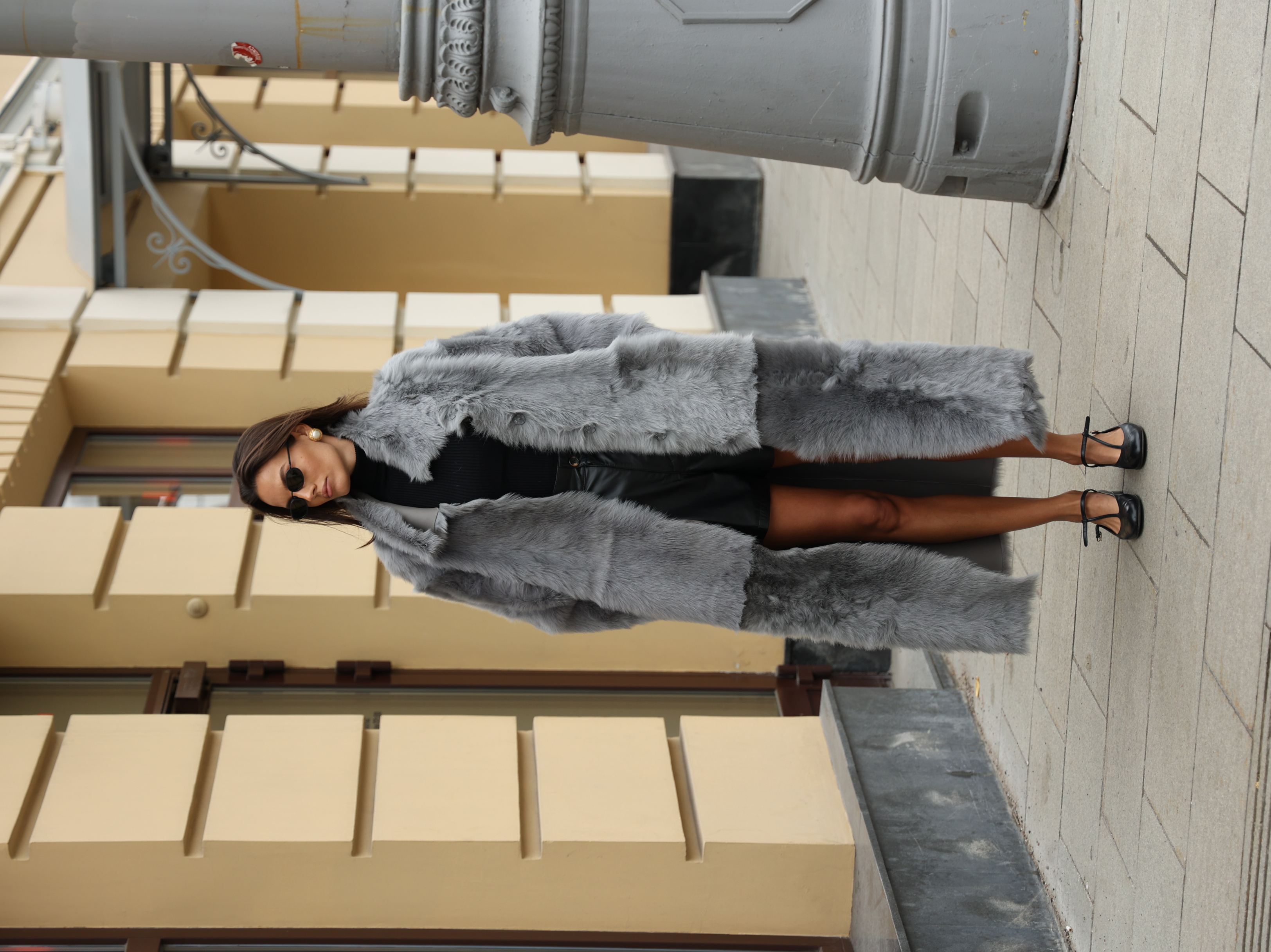 Двустороннее пальто-дубленка Toscana