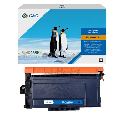 Тонер-картридж G&G, аналог Brother TN-3600XXL 11k с чипом