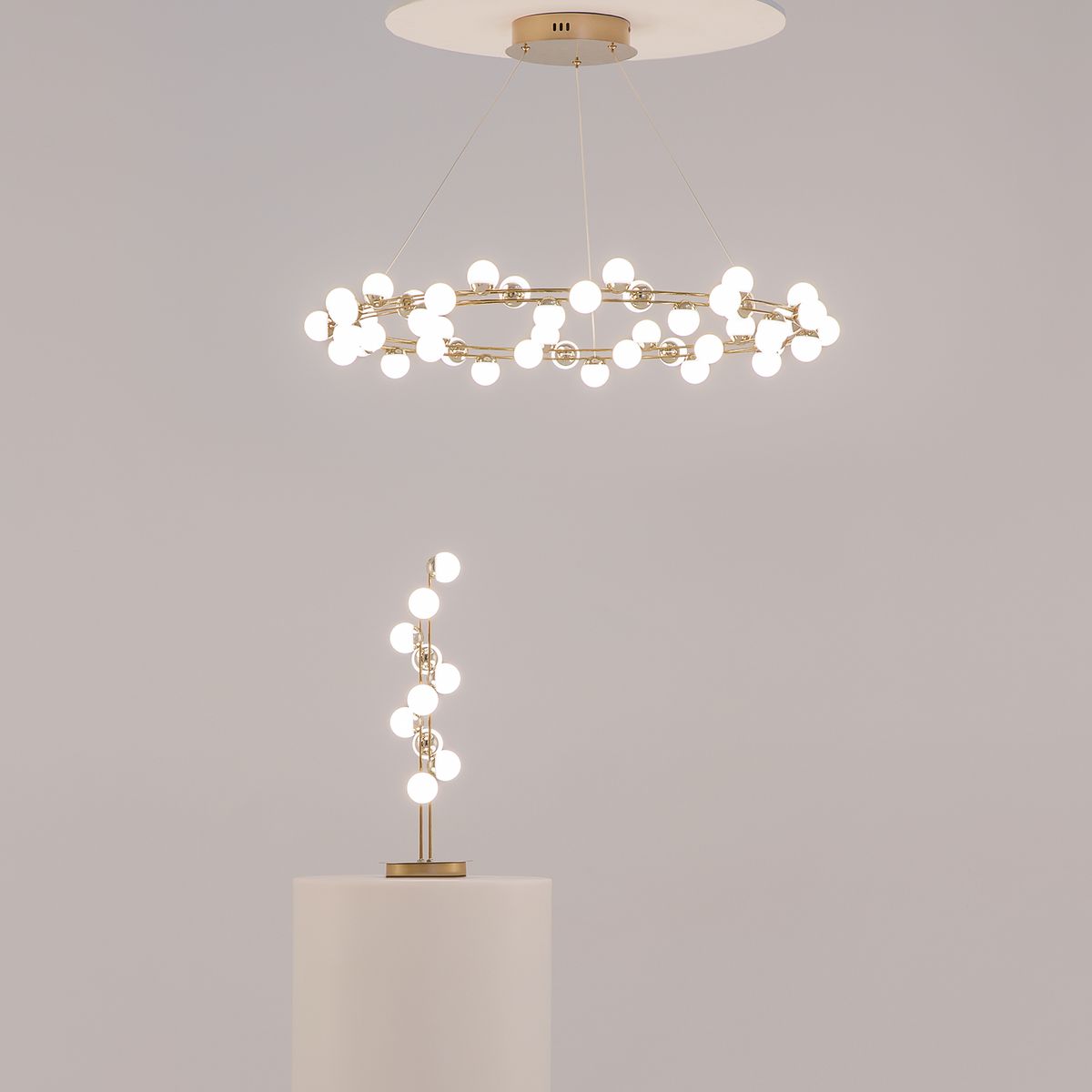 Подвесная светодиодная люстра Maytoni Tessara MOD081PL-L60G3K