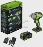Гайковерт ударный аккумуляторный Greenworks GD24IW400, 24V,б/щет, 1/2'', 400Нм, 1х5Ач, ЗУ, кор (3802907CUG)