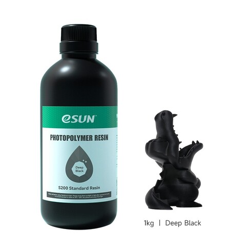 Фотополимерная смола eSUN S200 Standard Resin, 1 кг, глубокий чёрный, S200 STANDARDRESIN-DB