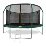 ARLAND Батут премиум 14FT с внутренней страховочной сеткой и лестницей (Dark green) фото №0
