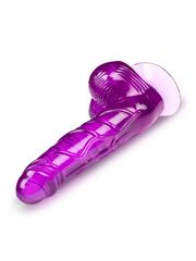 Фиолетовый фаллоимитатор-реалистик на присоске - 17 см. - 