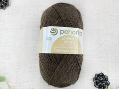 Пряжа "Овечья шерсть", 100% шерсть, 100 гр, 200 м, коричневый